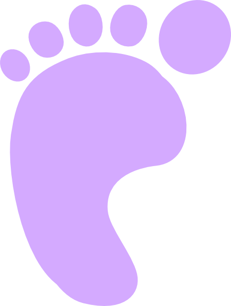 Mauve Footprint clip art - vector clip art online, royalty free ...