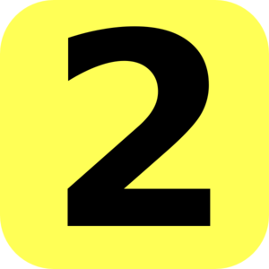 Yellow Rounded Number 2 clip art - vector clip art online, royalty ...