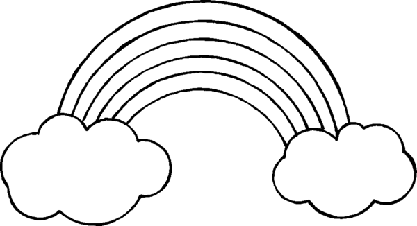 Outline Clip Art Mycutegraphics Graphics Rainbow Black - quoteko.
