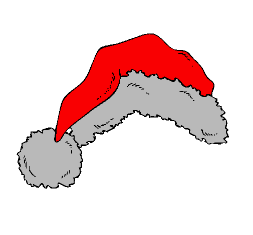 Colored page Santa hat painted by Bruna