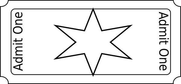 Star Ticket clip art - vector clip art online, royalty free ...