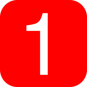 Red number 1 clipart