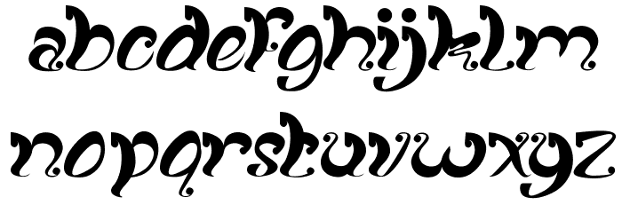 fancy curly Font