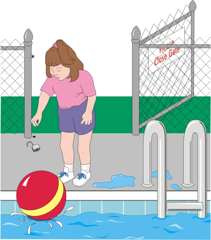 View larger image · Girl at swimming pool