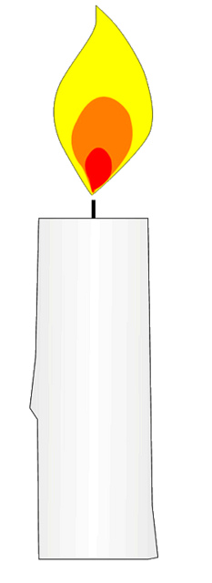Candle Flame Clipart Black And White - Free ...