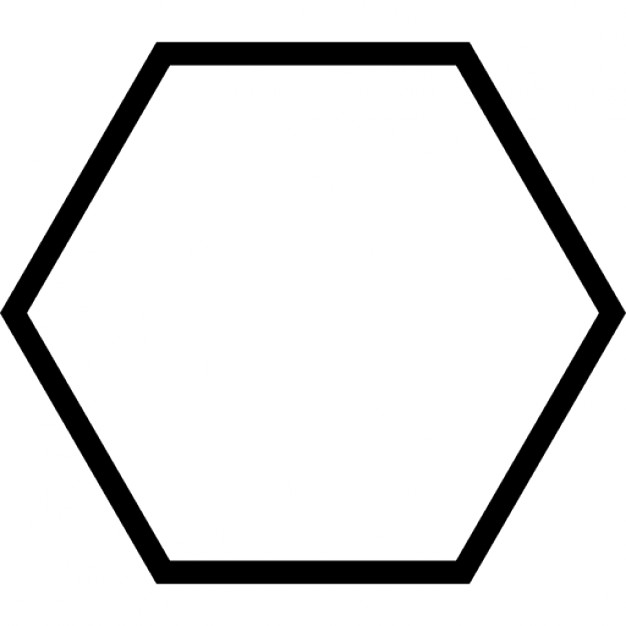 Hexagon geometrical shape outline Icons | Free Download