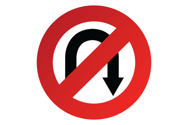 Printable No U Turn Sign Road Sign PDF Free Download