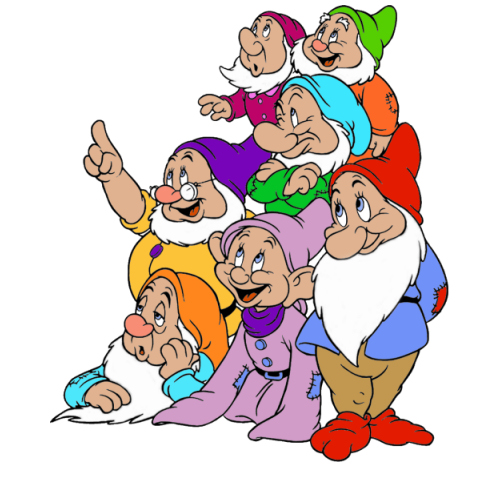 7 Dwarfs Faces Clipart