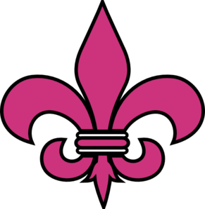 Pink Fleur De Lis Court clip art - vector clip art online, royalty ...