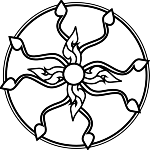 Outline Floral Decoration clip art - vector clip art online ...