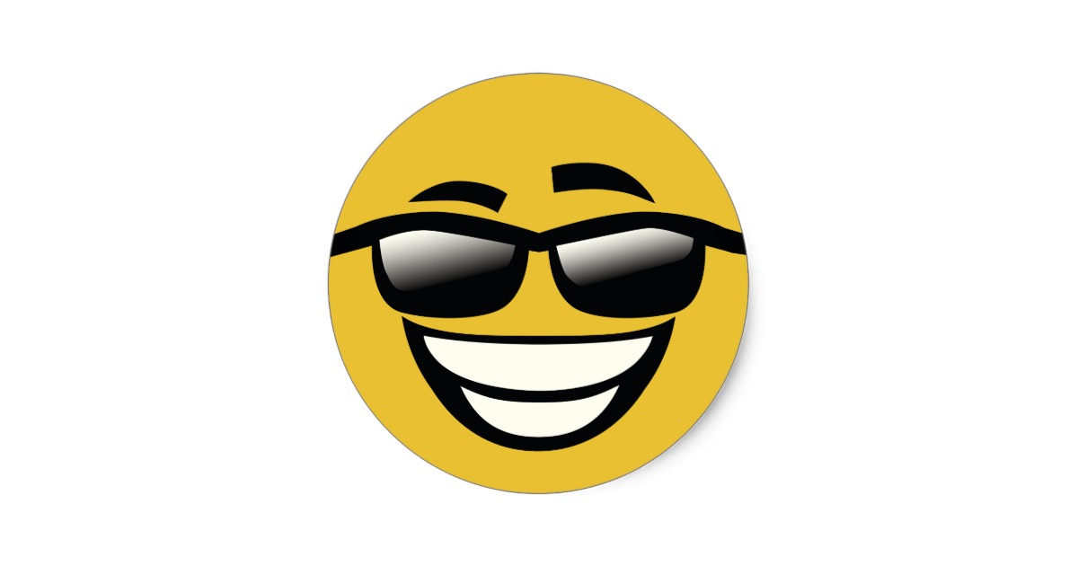 Bad to the Bone cool guy Emoji Classic Round Sticker | Zazzle