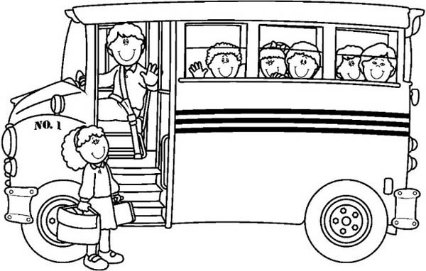 School Bus Driver Coloring Page - Free Clipart Images