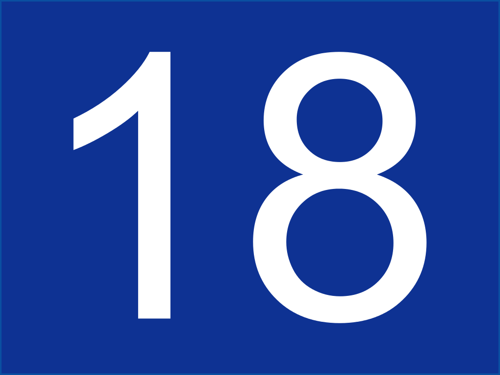 File:Hauptstrasse 18 number.svg