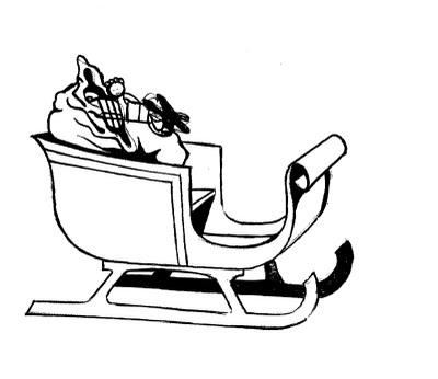 uu27itu: santa sleigh coloring pages