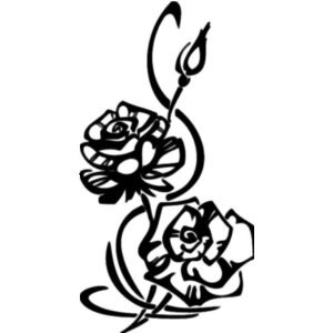 Flower rose vine tribal vinyl window decal sticker 012 ...