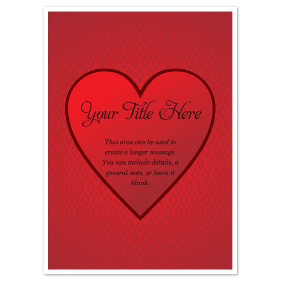 Celebrations design: big red heart for big love