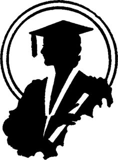 Graduate silhouette clip art