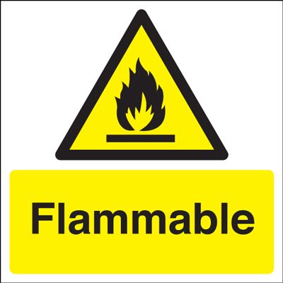 Flammable Hazard Safety Sign - Blitz Media