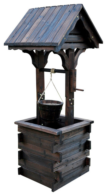 Decorative Wishing Well - Traditional - Outdoor Pots And Planters ...