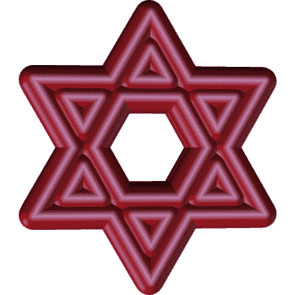 Crystal Cloud Graphics- Animated rose Star of David theme graphics