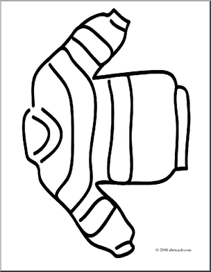 Clip Art Black And White Sweater Clipart