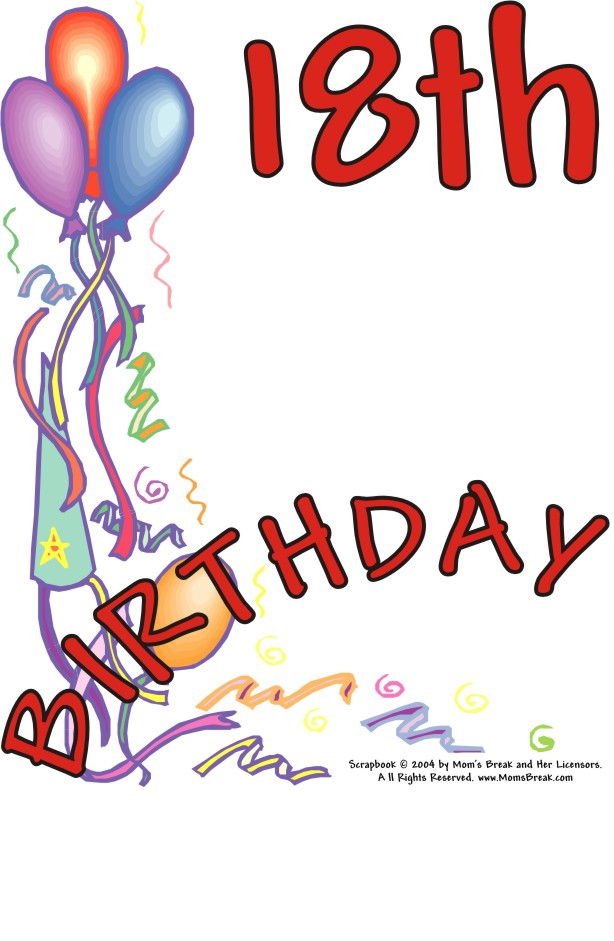 Happy 18 Birthday Pictures | Free Download Clip Art | Free Clip ...