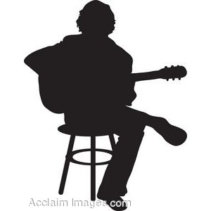 Clipart guitar silhouette