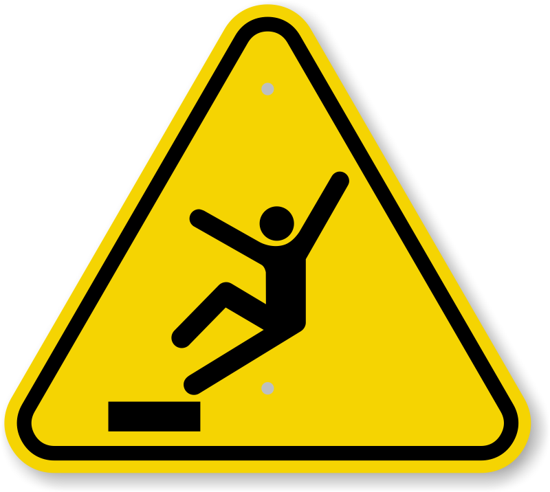Fall Hazard Signs | Trip Hazard Signs - Free Shipping