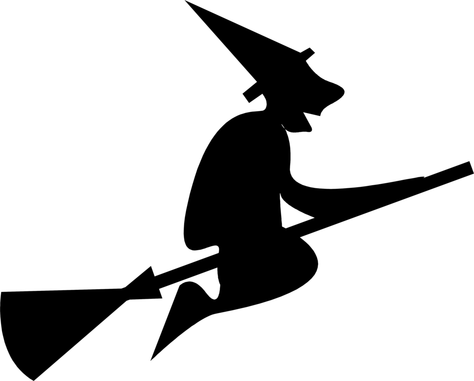 Flying Witch Silhouette
