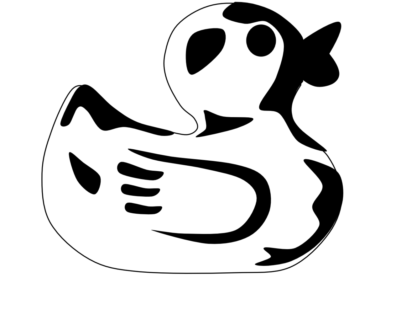 Duck Line Drawing Clipart - Free to use Clip Art Resource