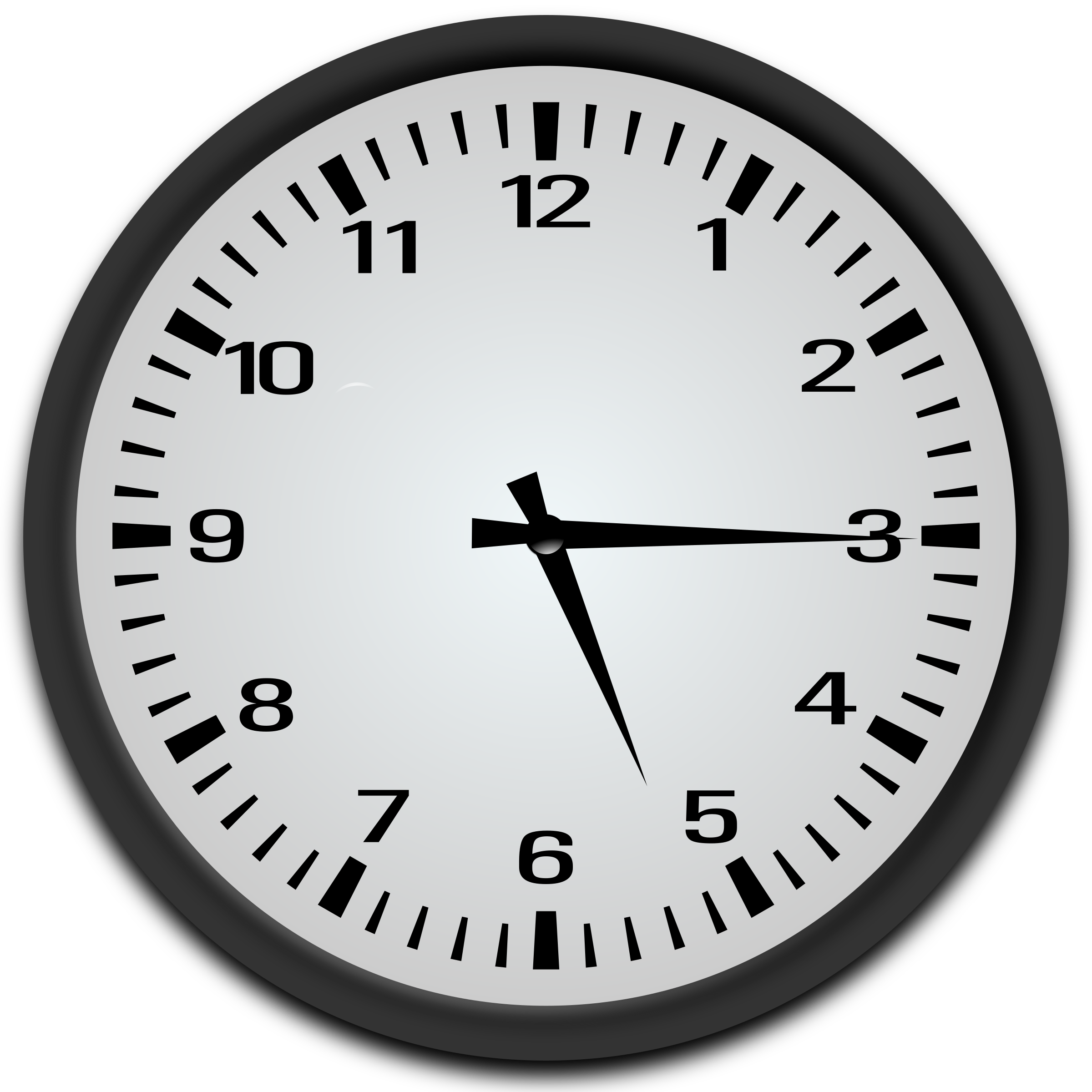 Clipart - Quarter past 5 o'clock