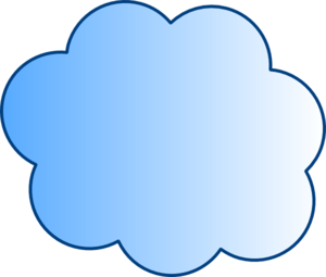 Blue cloud clipart