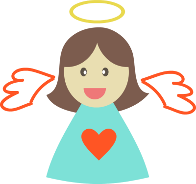 Open heart angel clipart