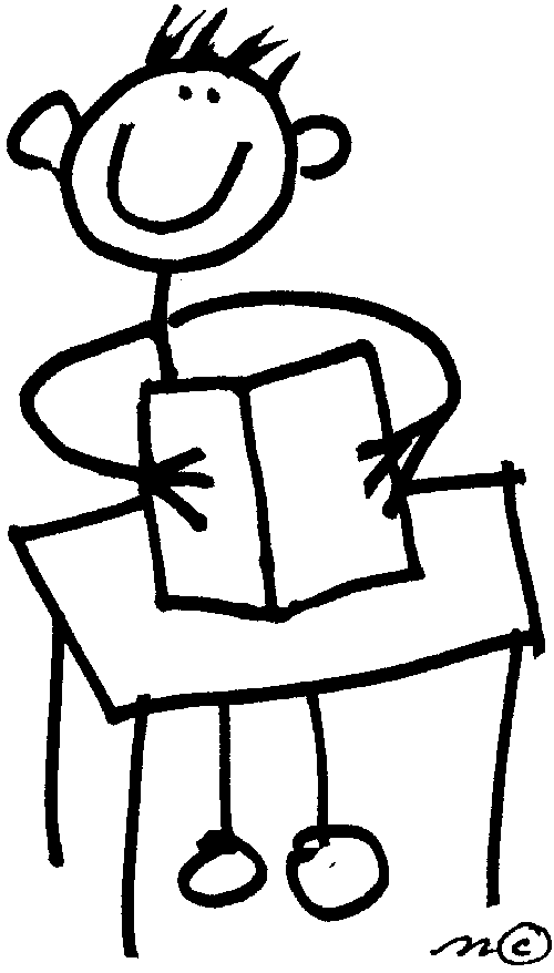 stick figure reading | Students | Clip Art Gallery | DiscoverySchool.
