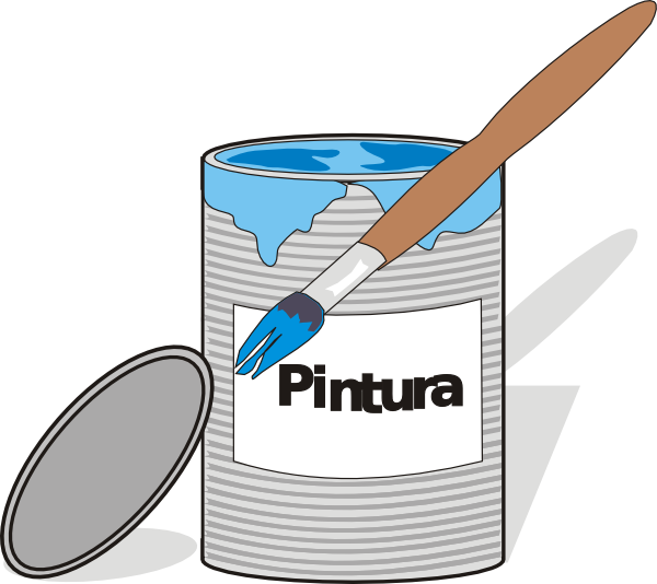 Aidiagre Paint Tin Can And Brush clip art Free Vector