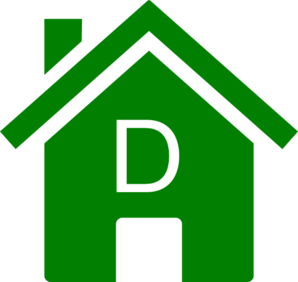 Simple Green D House clip art - vector clip art online, royalty ...