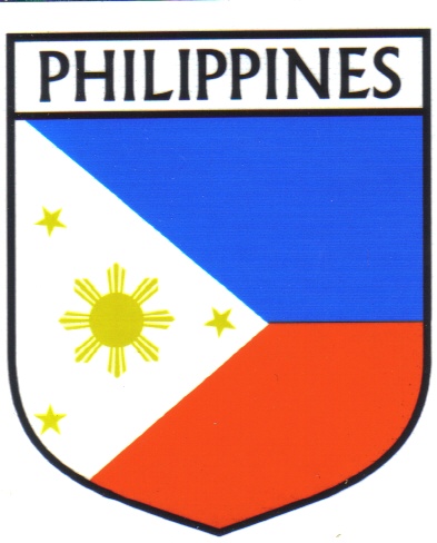 Philippines Flag Crest Decal Sticker, world flags decals, world ...
