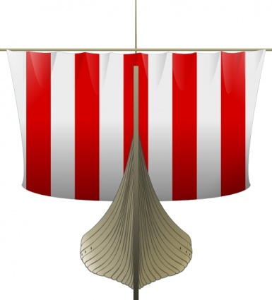 Viking Ship Sailing clip art vector, free vectors