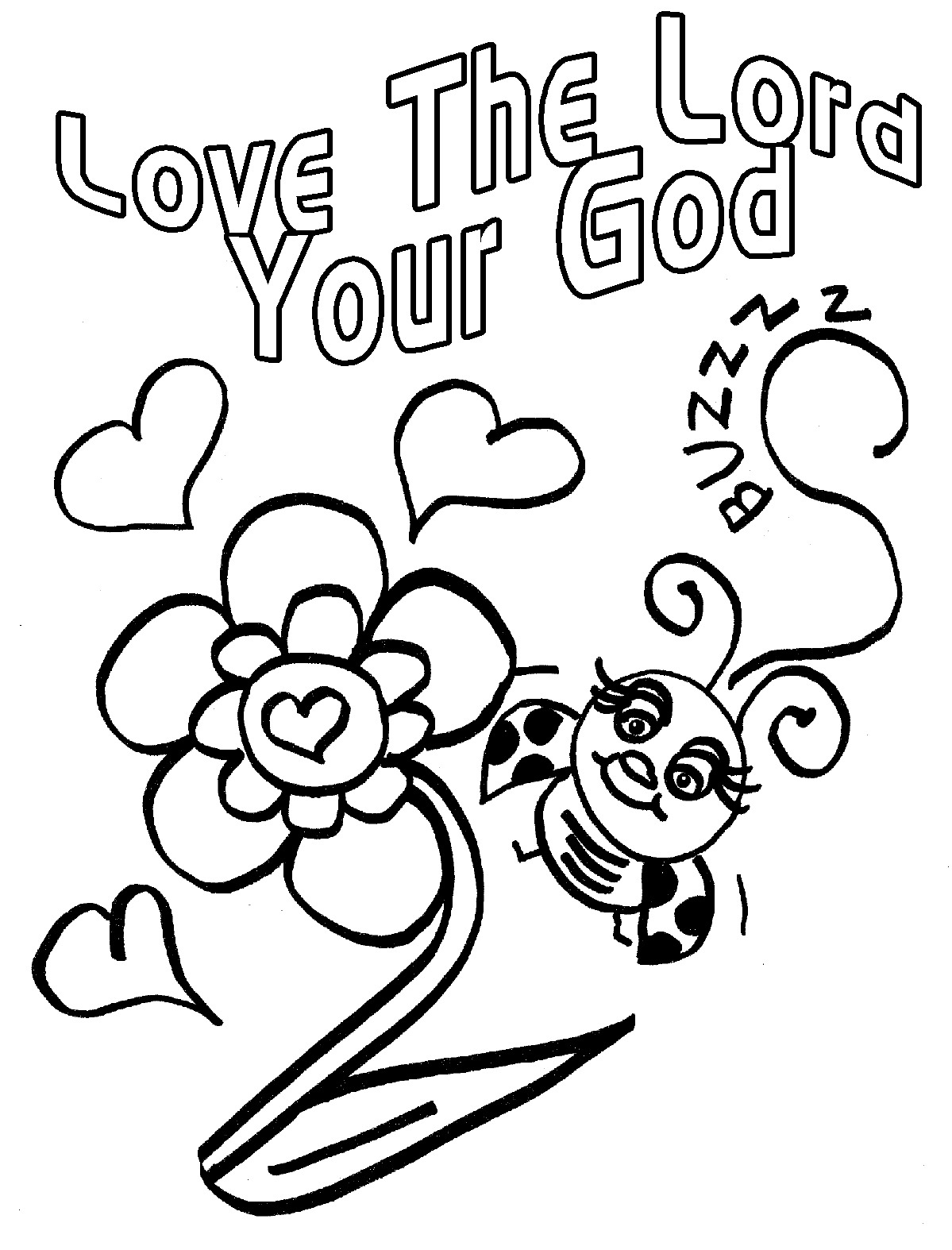 Childrens Gems In My Treasure Box: Love Bug For Jesus Coloring Pages