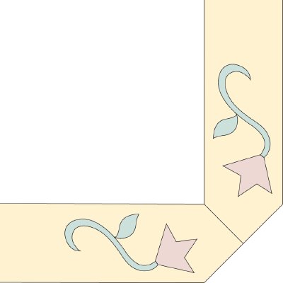 TLC "Flowers and More Quilt Border Pattern"