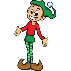 Santa and Elves Modern Clipart - ChristmasGifts.