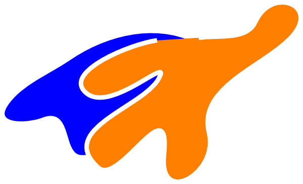 Super Hero Blue Cape Orange Body clip art - vector clip art online ...