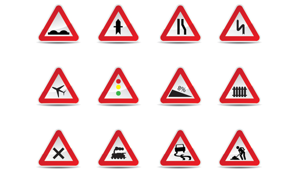Free Vector Road Signs for download | Vectorgraphit