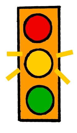 Yellow traffic light clipart