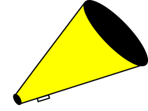 Blue megaphone clipart