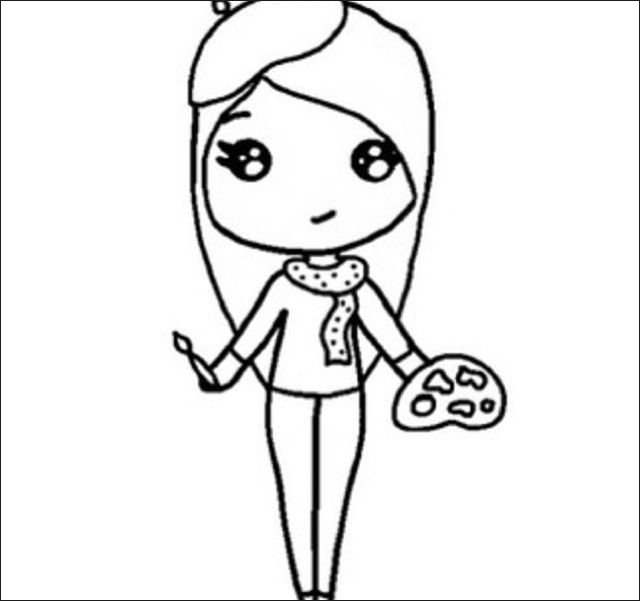 Printable Chibi Coloring Pages |