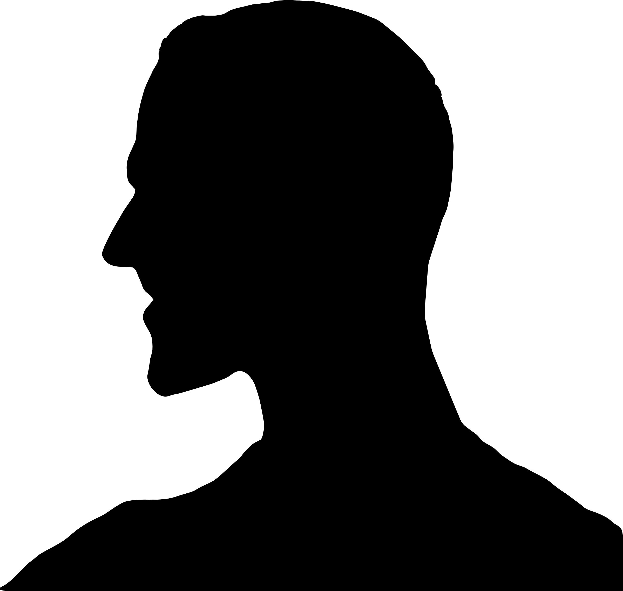 Silhouette of head clipart