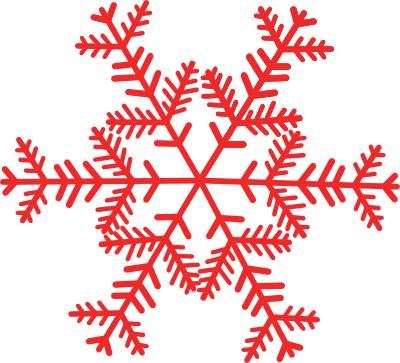 Red Snowflake Clipart
