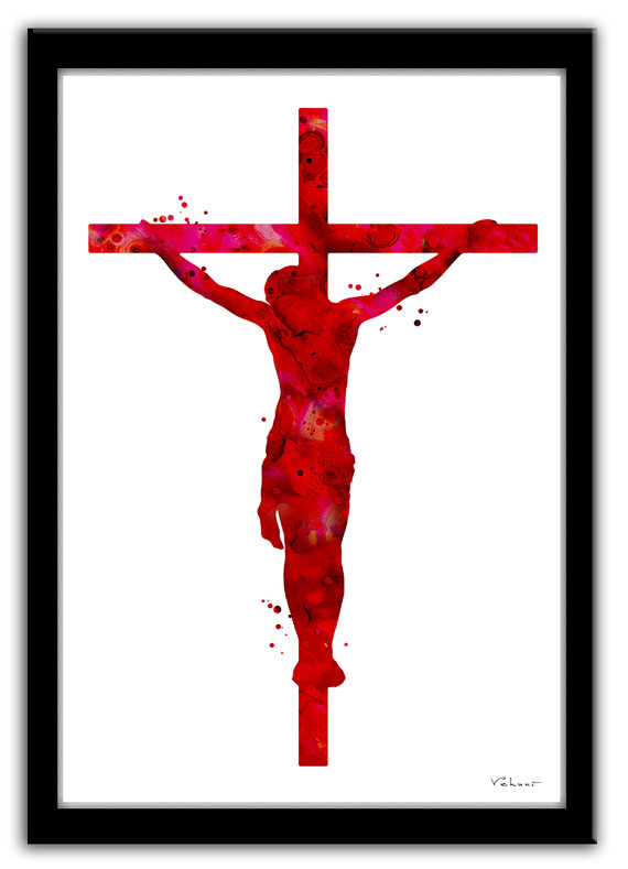 Jesus print Jesus silhouette Jesus art print by FluidDiamondArt