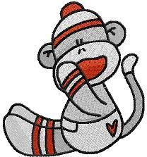 Sock monkey christmas clipart
